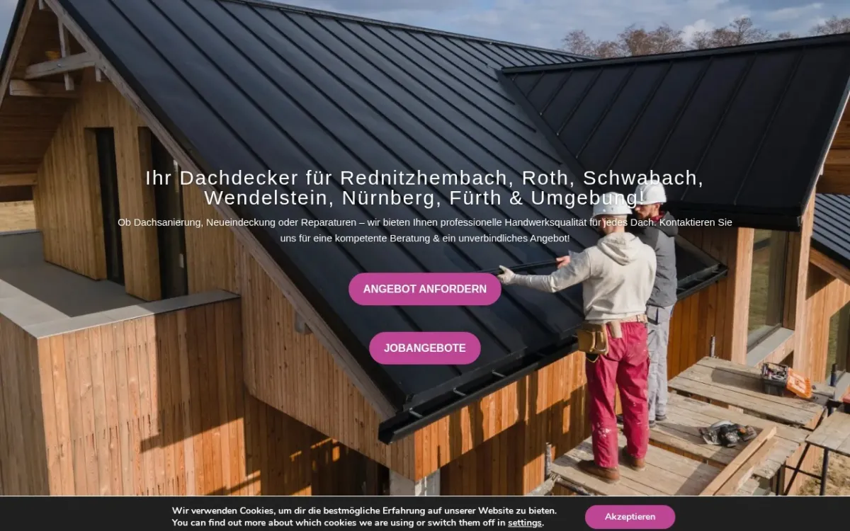 Webdesign-Referenz: Dachdeckerei