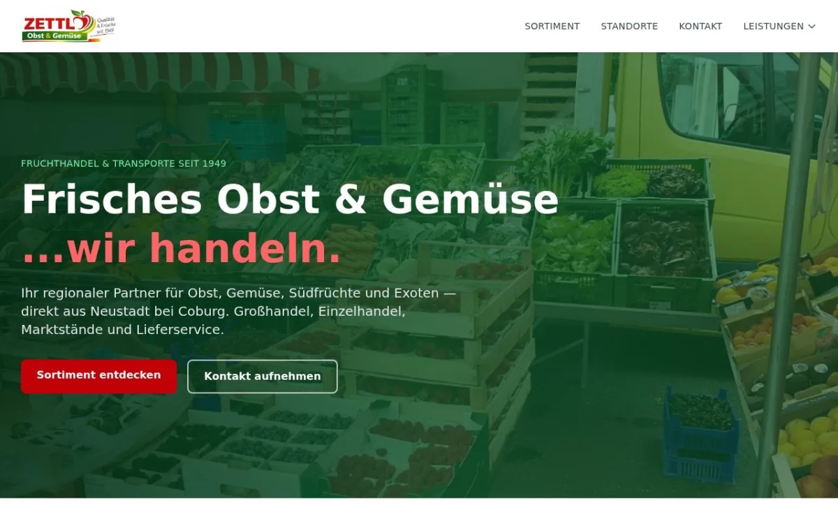Webdesign-Referenz: Fruchtgroßhandel