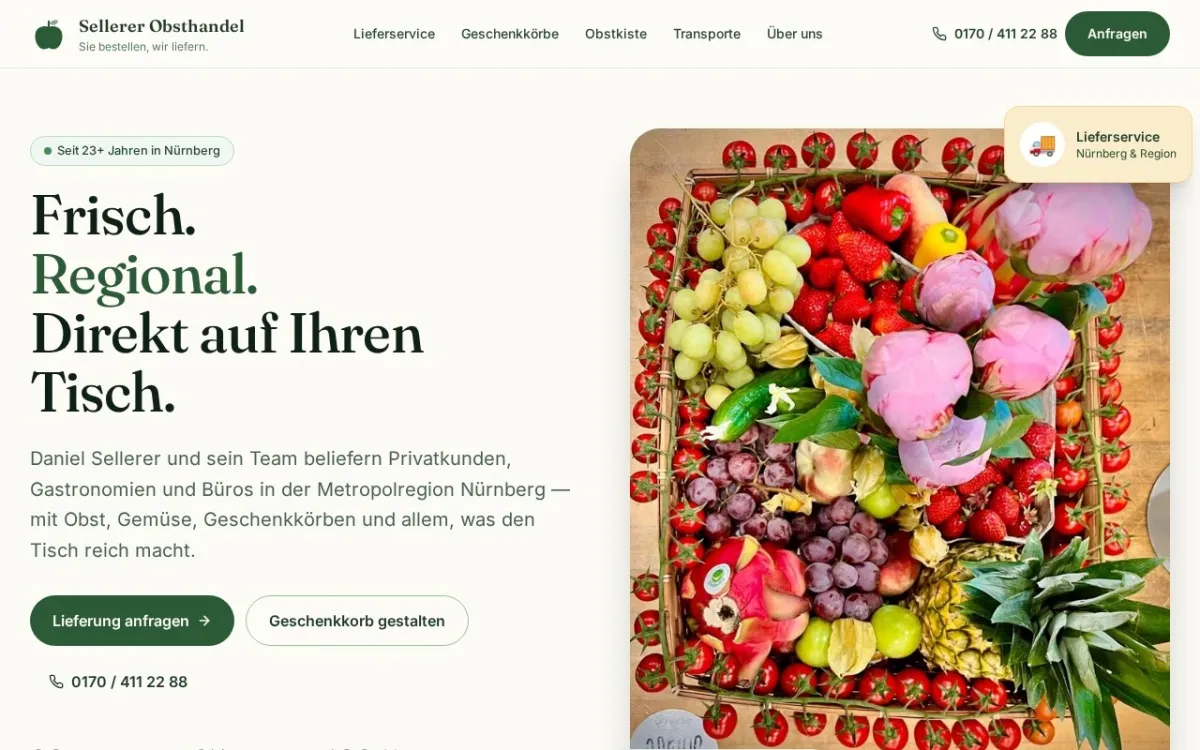 Webdesign-Referenz: Obsthandel