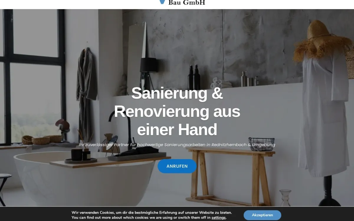 Webdesign-Referenz: Sanierung & Bau
