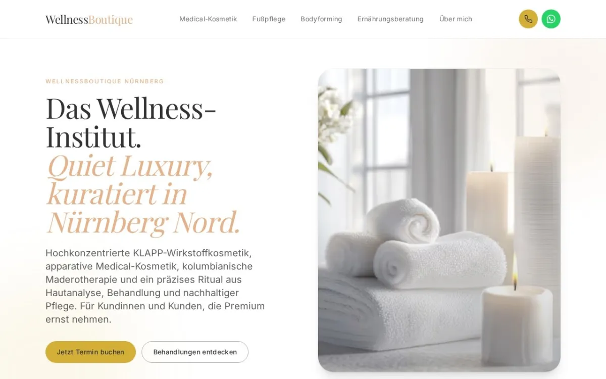 Webdesign-Referenz: Kosmetik & Wellness